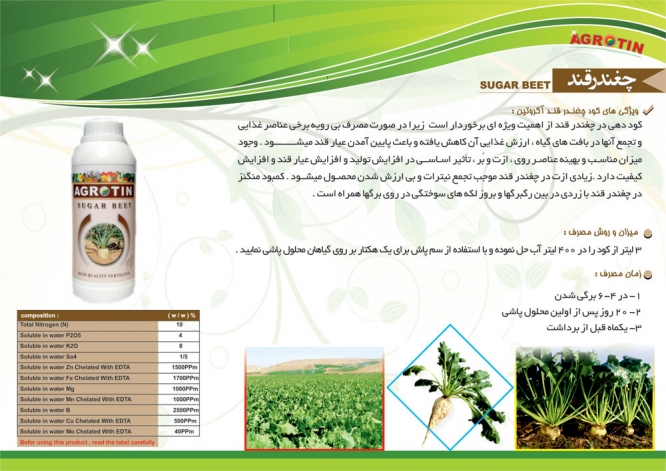 کود چغندر آگروتین